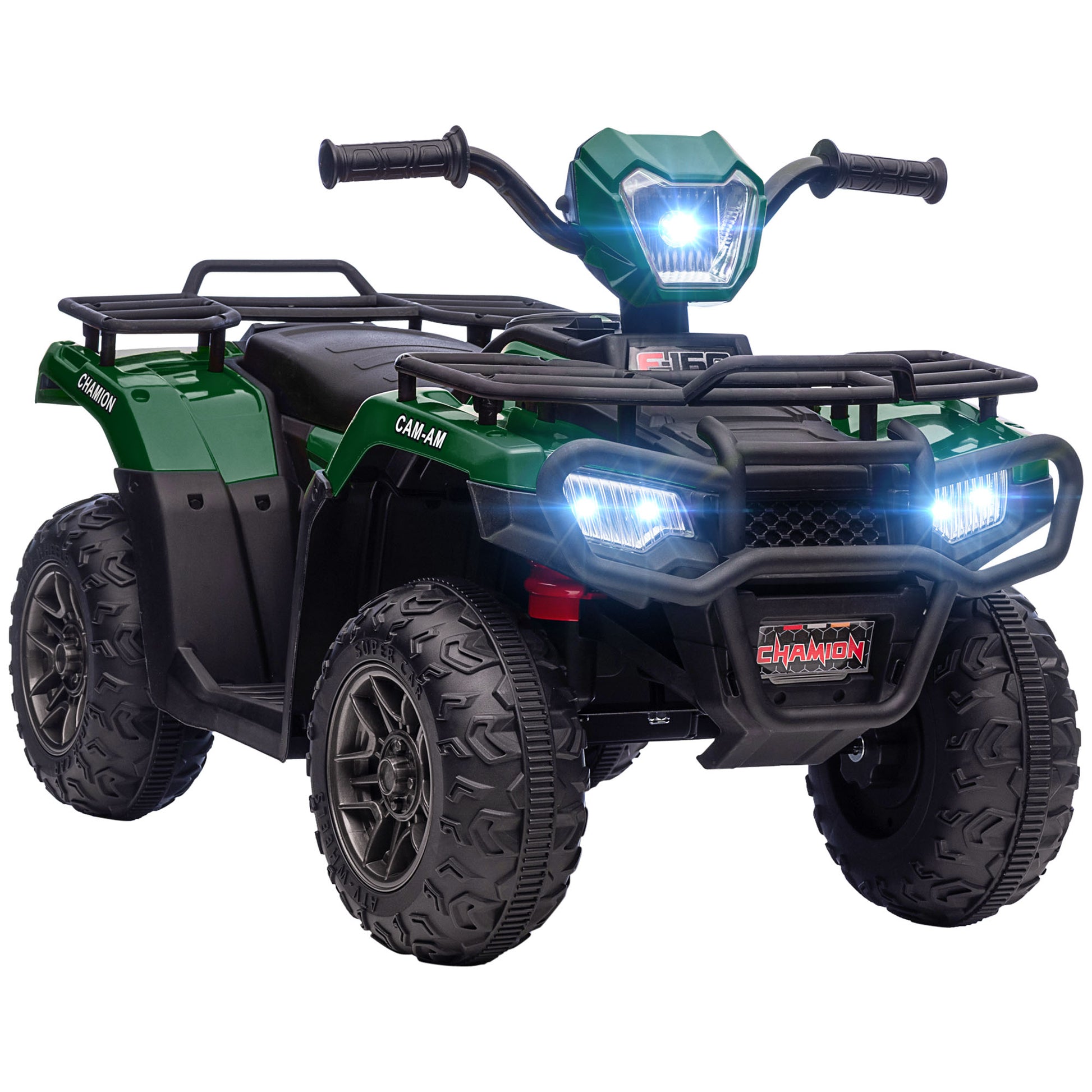 Kinder-Elektroquad, max. 4 km/h, ab 3 Jahren, LED-Scheinwerfer, Musikanschluss, 88 x 45 x 50 cm