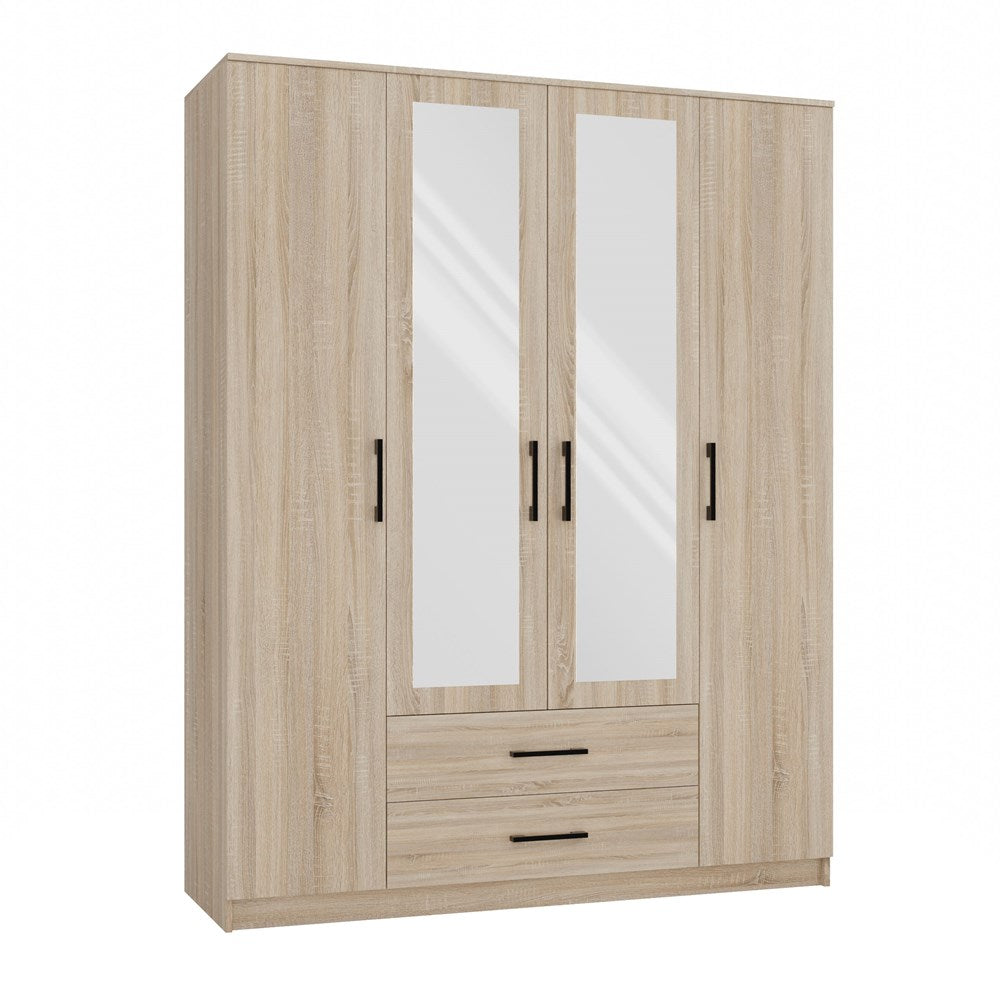Kleiderschrank ROMANA – 80/120/160 cm, mit oder ohne Spiegel, mehrere Farben