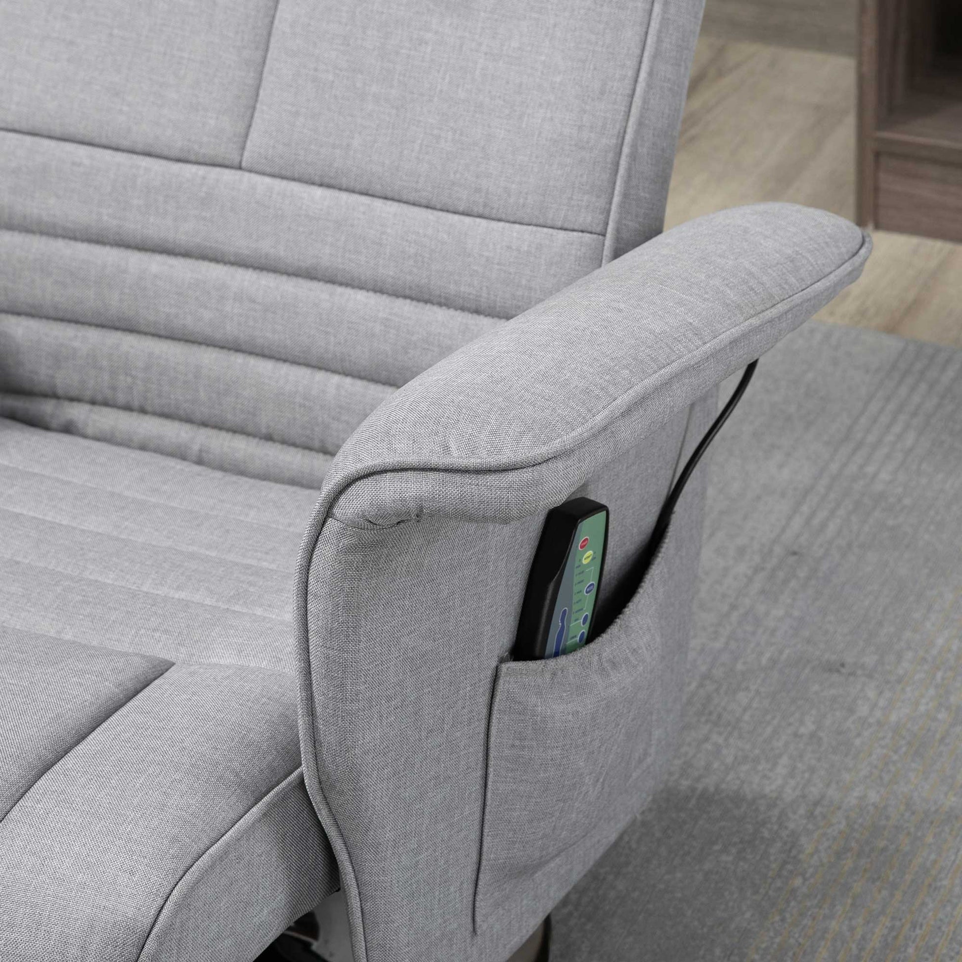 Massagesessel mit Hocker, neigbare Lehne, 78 x 95 x 88 cm