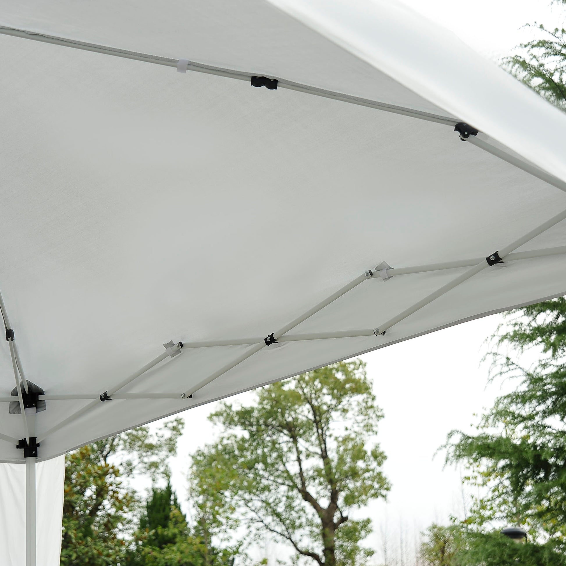 Faltpavillon 2,4x2,4m Pavillon Faltzelt mit UV-Schutz, Partyzelt inkl. Tragetasche für Garten