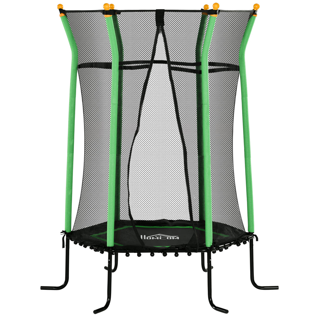 Trampolin für Kinder, Ø163,5 cm, mit Sicherheitsnetz, gepolstert, Stahl, belastbar bis 50 kg
