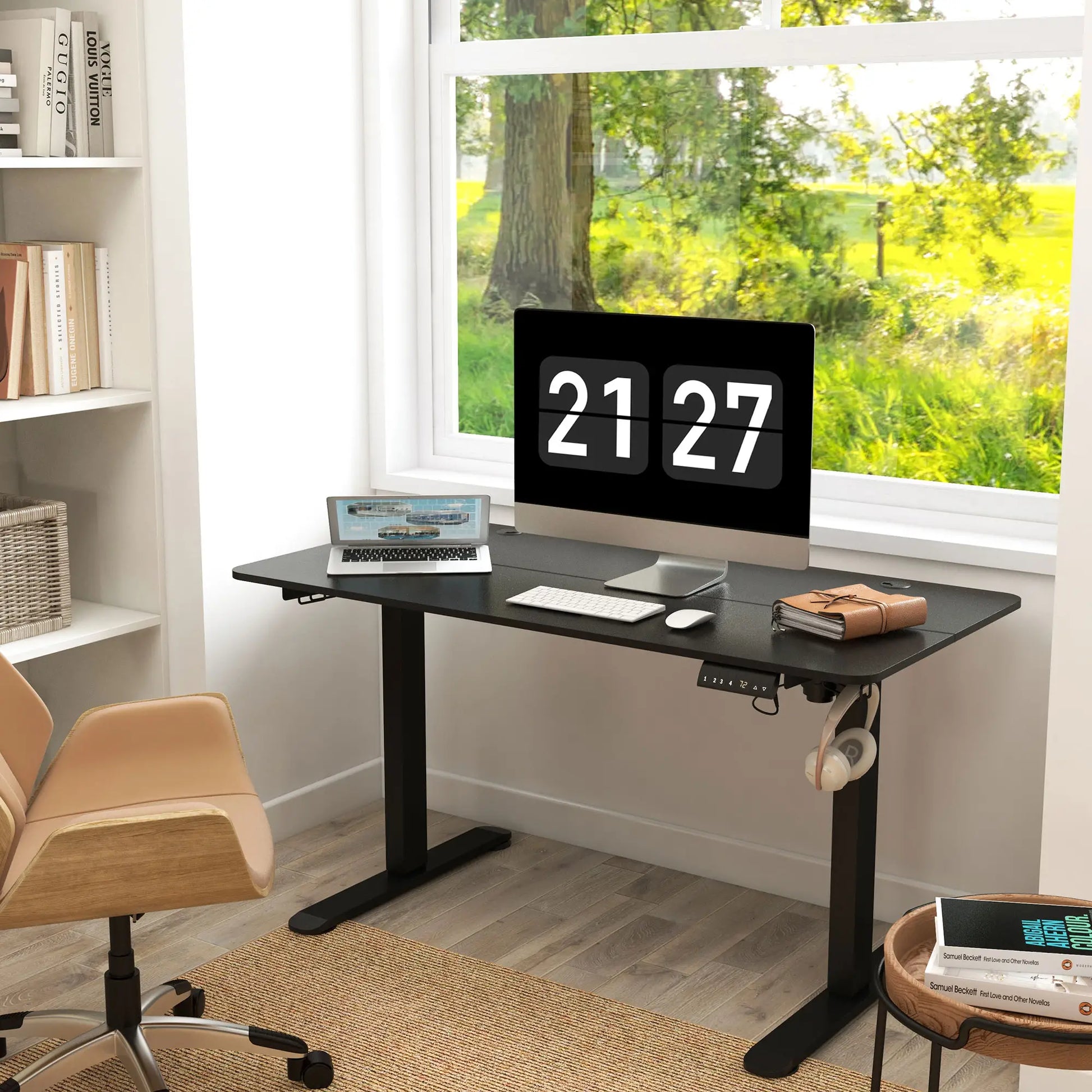 Stehpult höhenverstellbarer Computertisch Schreibtisch, 140 cm x 70 cm x 116 cm