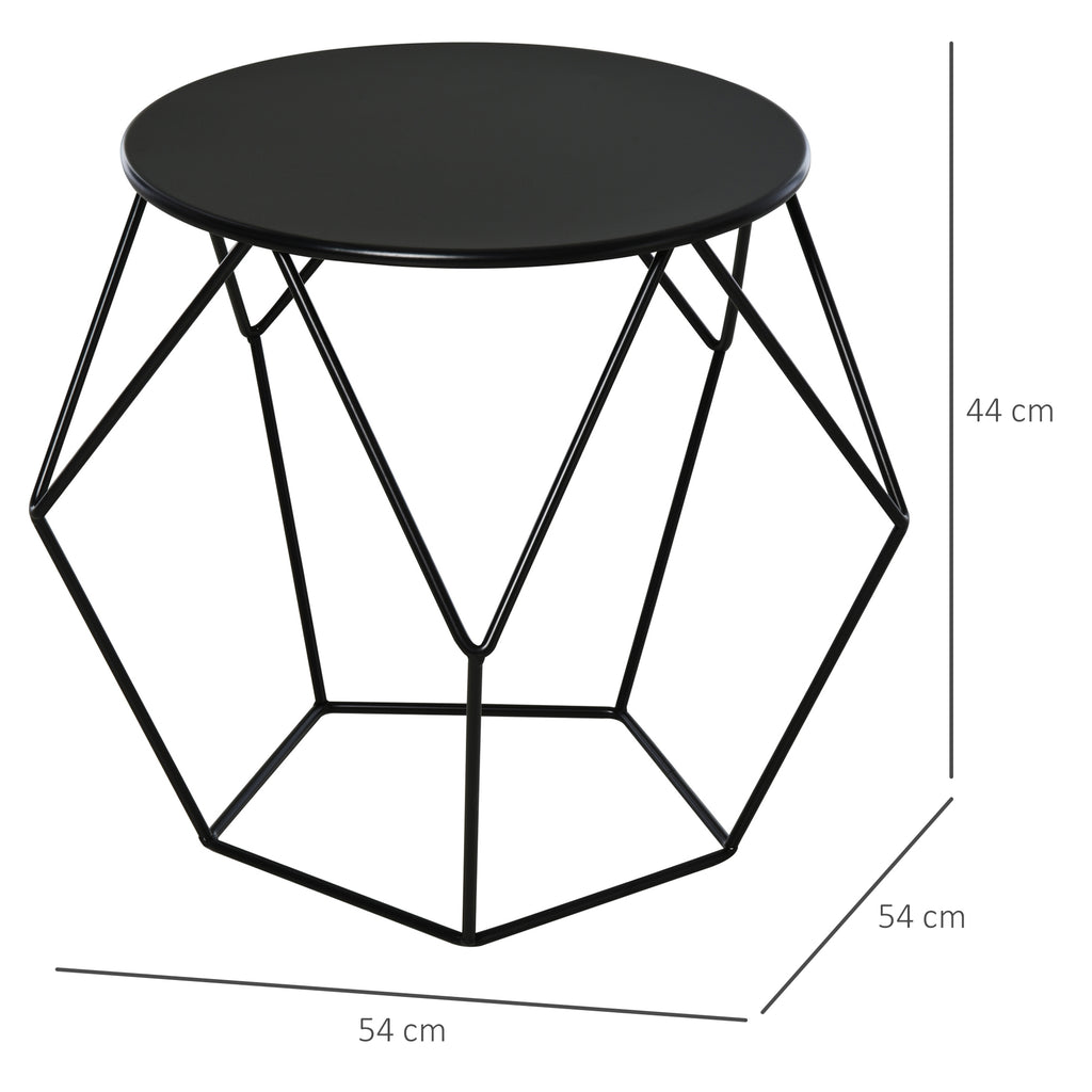 Couchtisch im Industrie-Design, Couchtisch, Metalltisch, Schwarz