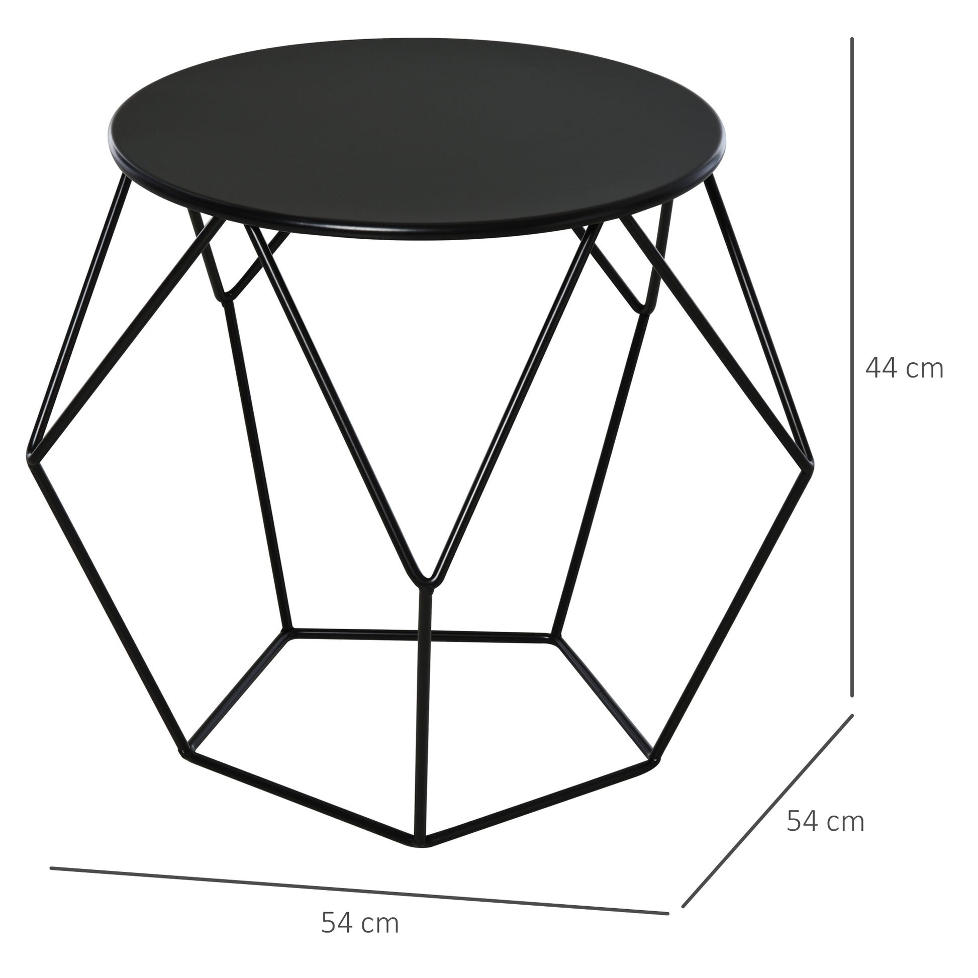 Couchtisch im Industrie-Design, Couchtisch, Metalltisch, Schwarz