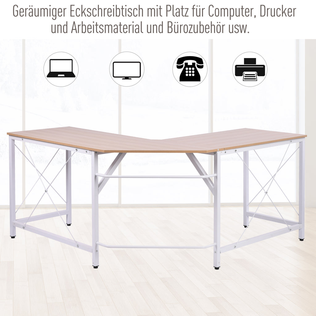 Schreibtisch L-Form Arbeitstisch Bürotisch Eckschreibtisch MDF 150 x 150 x 76 cm