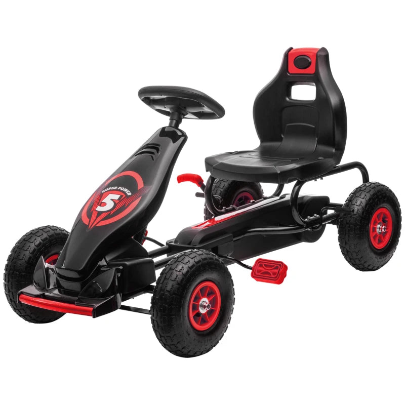 Kinder-Gokart, mit Pedalen, verstellbarem Sitz, In- und Outdoor, ab 5 Jahren, 121 x 58 x 61 cm