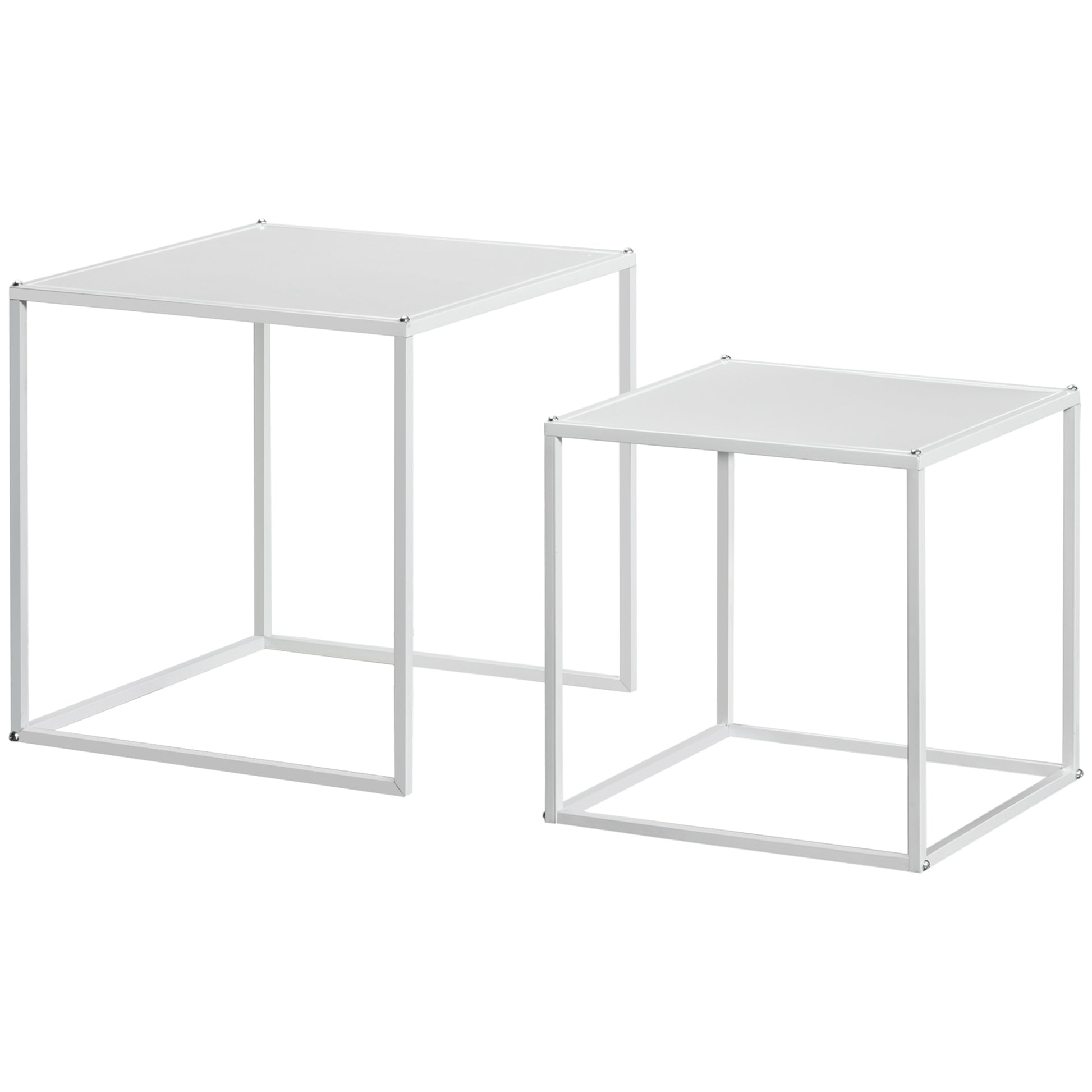 Beistelltisch-Set, moderne Satztische, platzsparend, stabiler Stahlrahmen