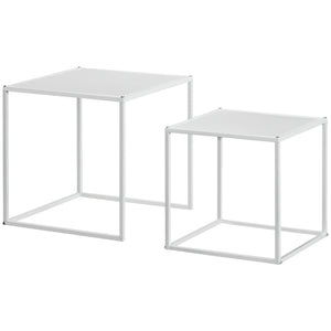Beistelltisch-Set, moderne Satztische, platzsparend, stabiler Stahlrahmen