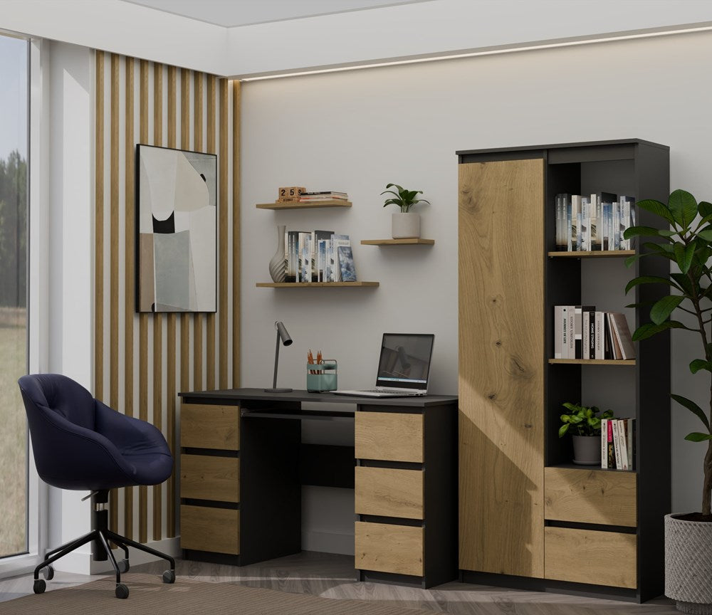 Regal BILY RS-80 – 80 cm breit, 7 Fächer & 2 Schubladen, mehrere Farben