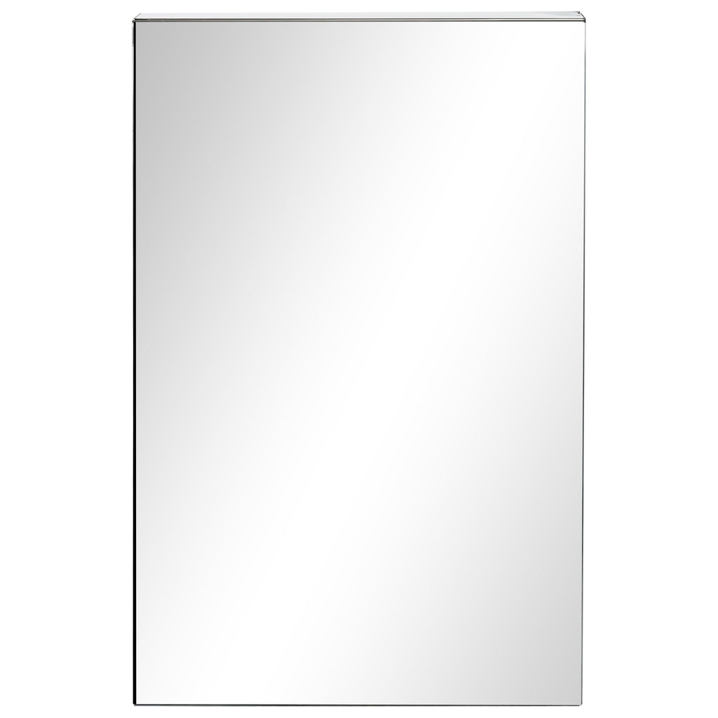 Spiegelschrank, Badschrank, 3 Regalfächer, rostfreier Metallrahmen, 39x12x60cm, Silber