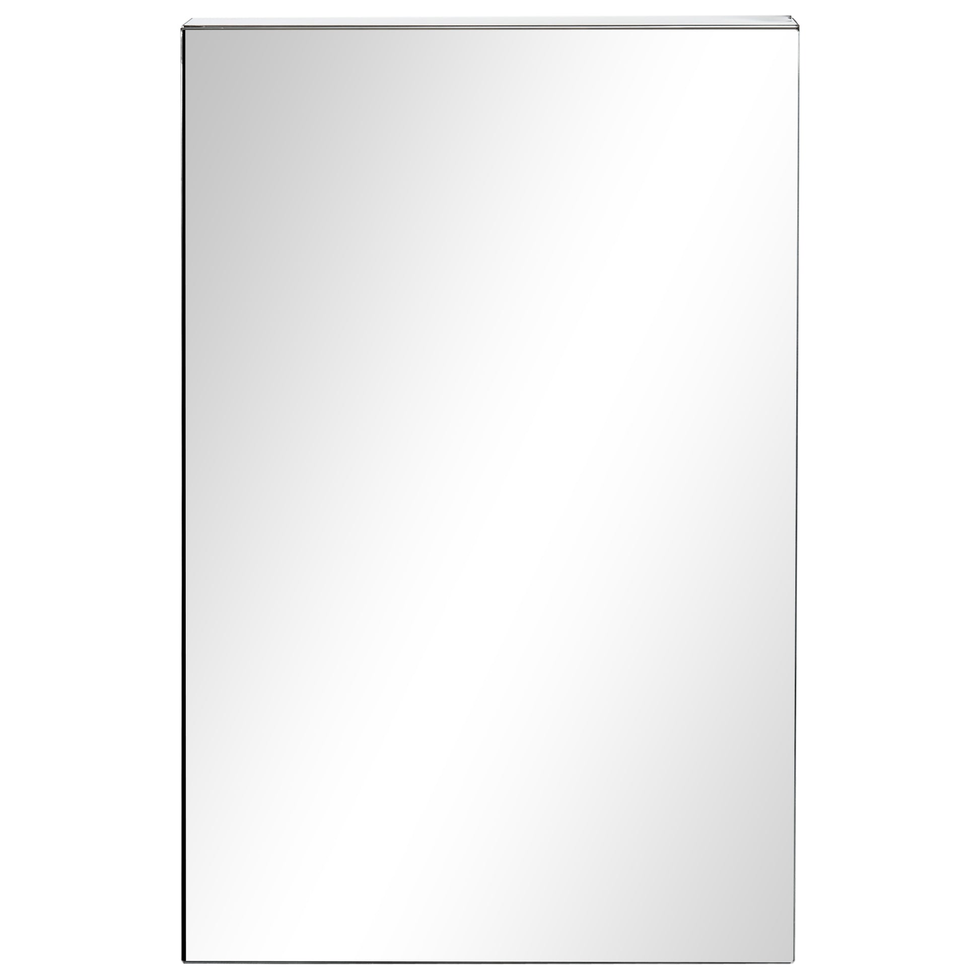 Spiegelschrank, Badschrank, 3 Regalfächer, rostfreier Metallrahmen, 39x12x60cm, Silber