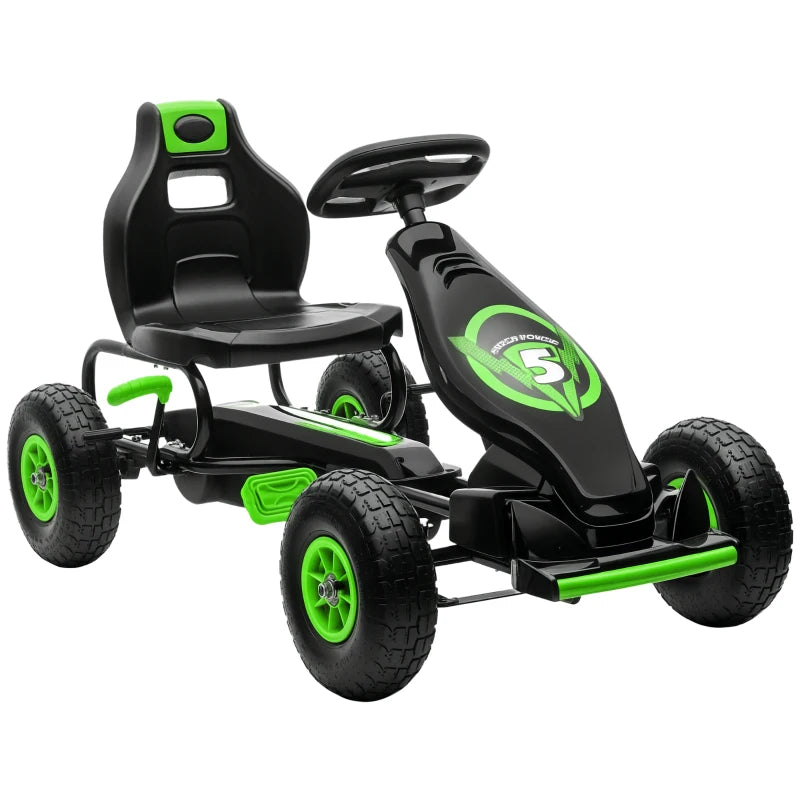 Kinder-Gokart, mit Pedalen, verstellbarem Sitz, In- und Outdoor, ab 5 Jahren, 121 x 58 x 61 cm