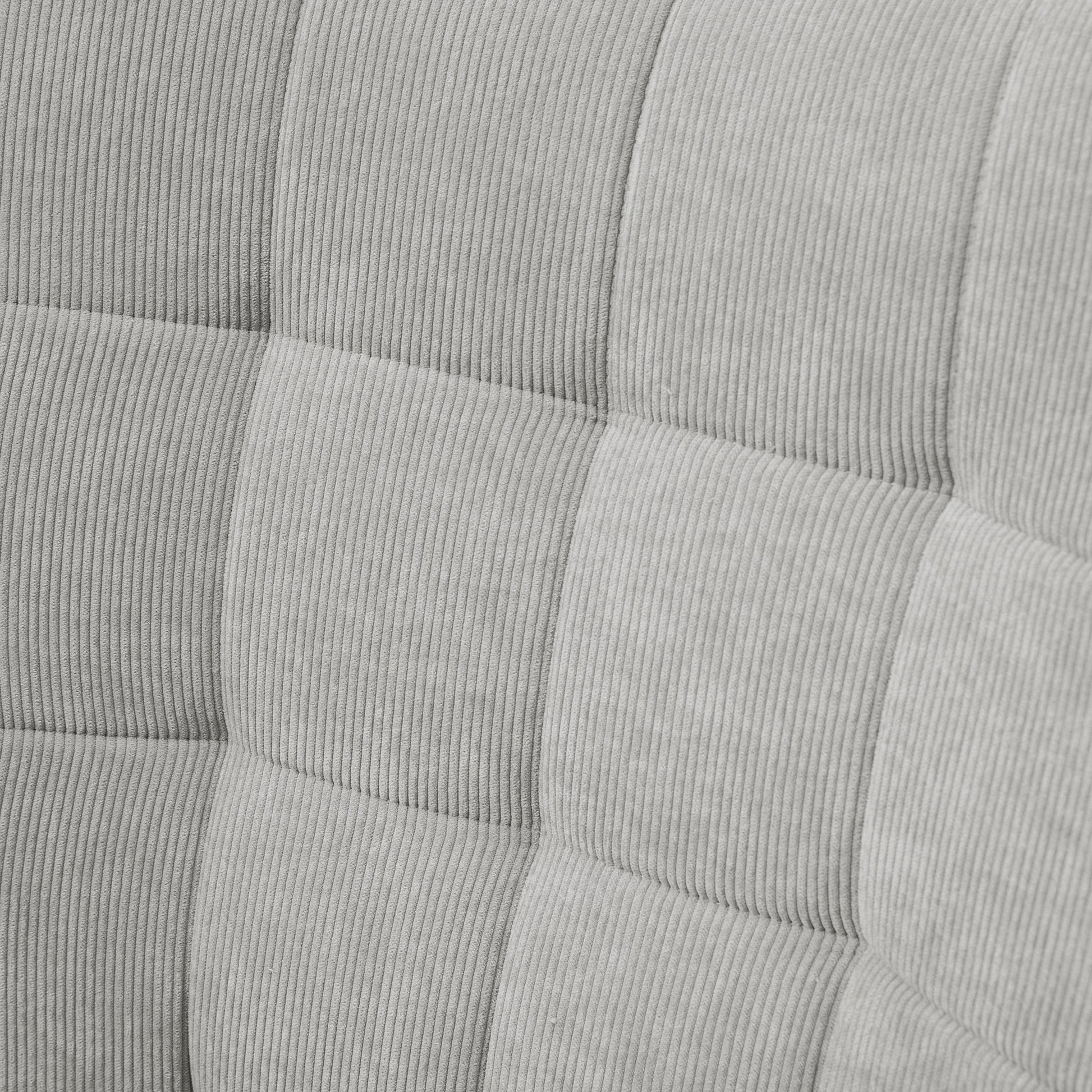 Akzentsessel mit Hocker, Relaxsessel in Cord-Optik, Armlehnstuhl mit Holzbeinen
