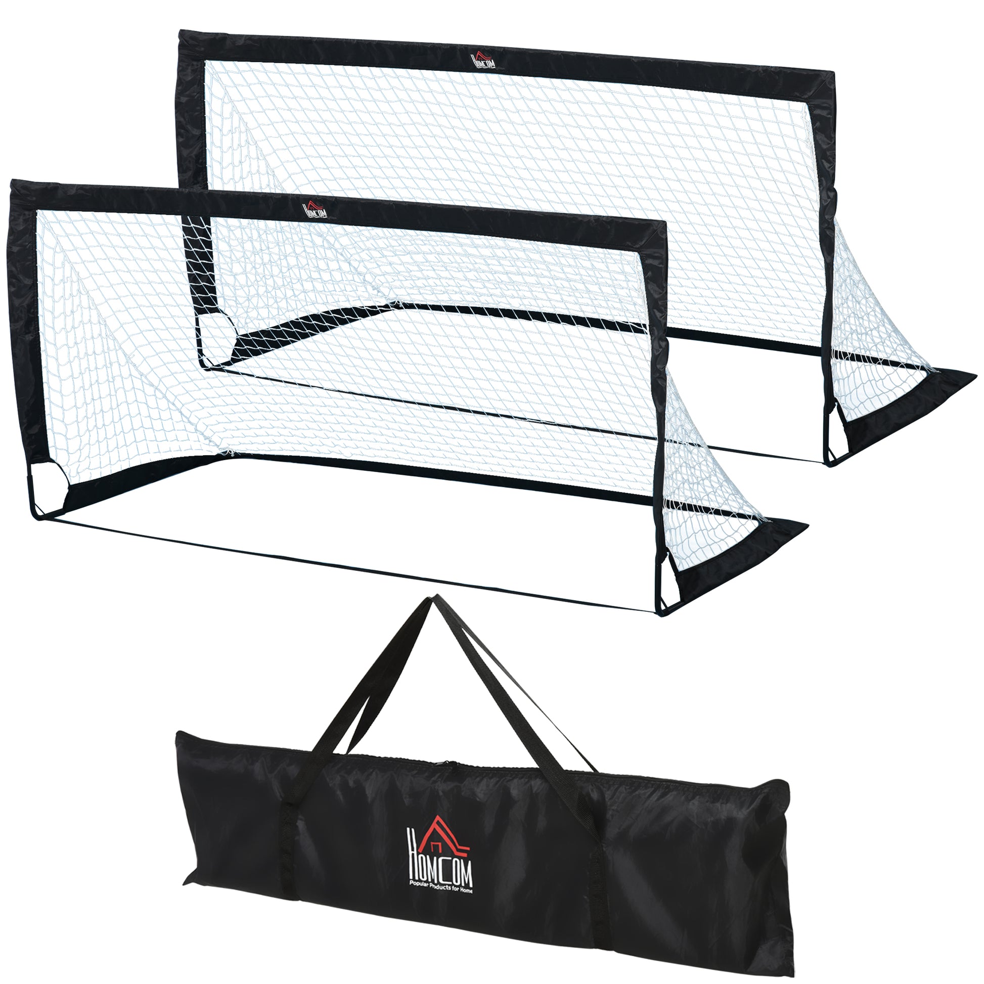 Fußballtor 2er Set faltbar 183 x 90 x 90 cm Fussballtor mit Tragetasche wetterfest Outdoor