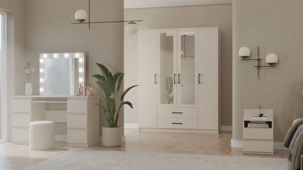 Kleiderschrank ROMANA – 80/120/160 cm, mit oder ohne Spiegel, mehrere Farben