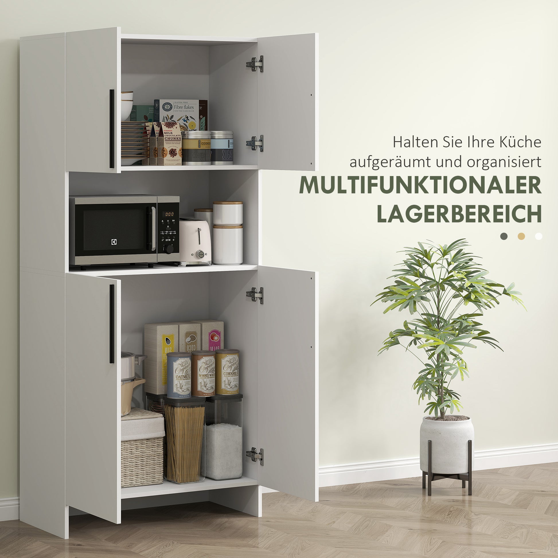 Küchenschrank für Küche, Wohnzimmer, Esszimmer, Schränke, Regale, Mikrowellenablage, Spanplatte