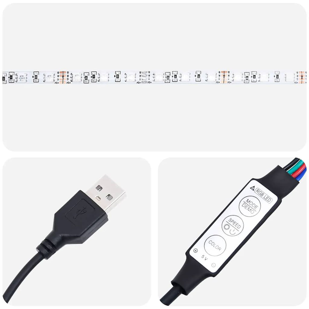 Ottomane Bett Mit Matratze & Topper, LED, Stoff Dunkelgrau – Konfigurierbar!!!