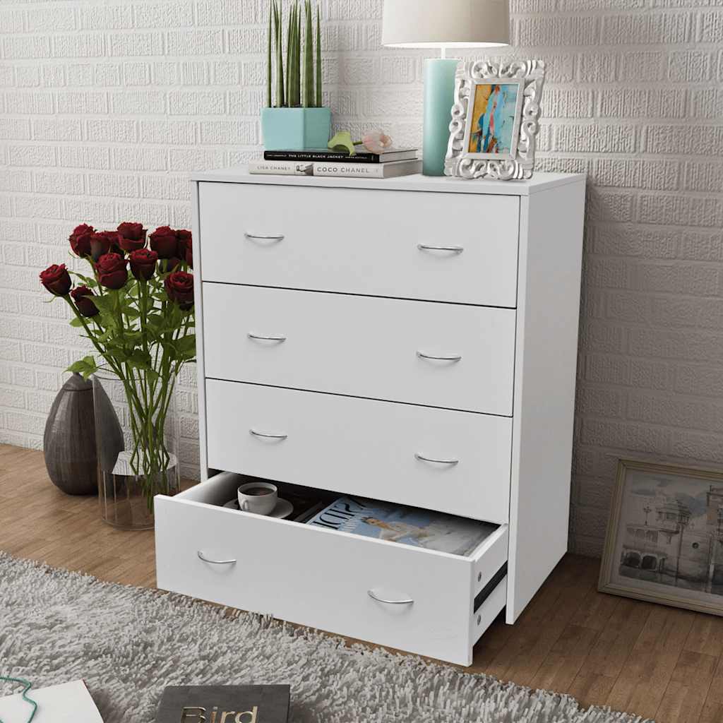 Kommode Mit 4 Schubladen 60×30,5×71 Cm - Konfigurierbare Farben!!!