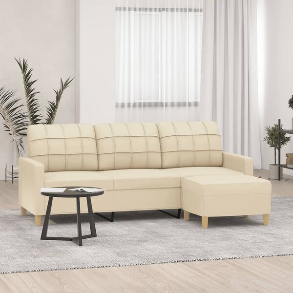 3-Sitzer-Sofa Mit Hocker Stoff - Konfigurierbare Farben!!!