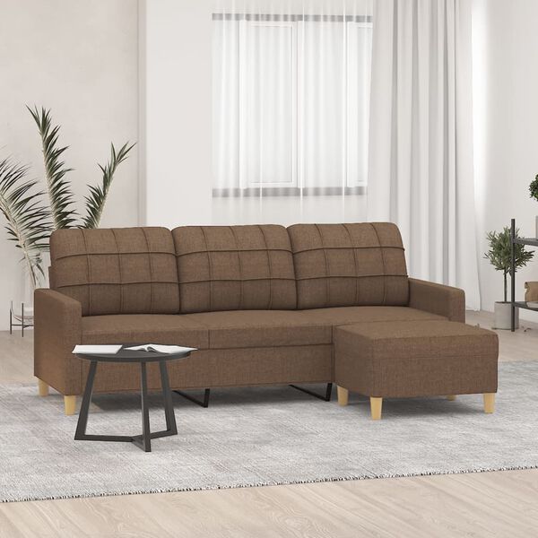 3-Sitzer-Sofa Mit Hocker Stoff - Konfigurierbare Farben!!!