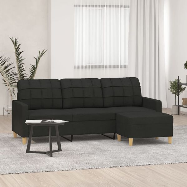 3-Sitzer-Sofa Mit Hocker Stoff - Konfigurierbare Farben!!!