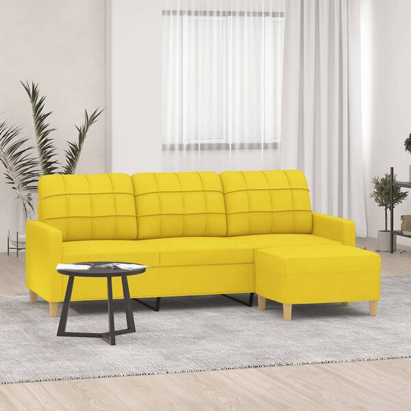 3-Sitzer-Sofa Mit Hocker Stoff - Konfigurierbare Farben!!!