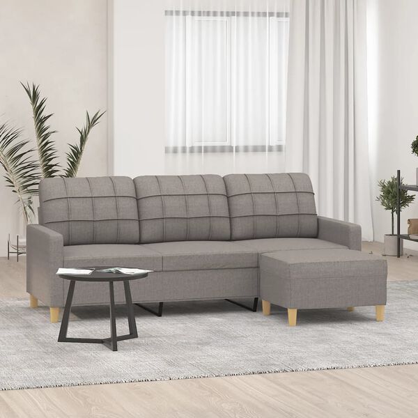 3-Sitzer-Sofa Mit Hocker Stoff - Konfigurierbare Farben!!!