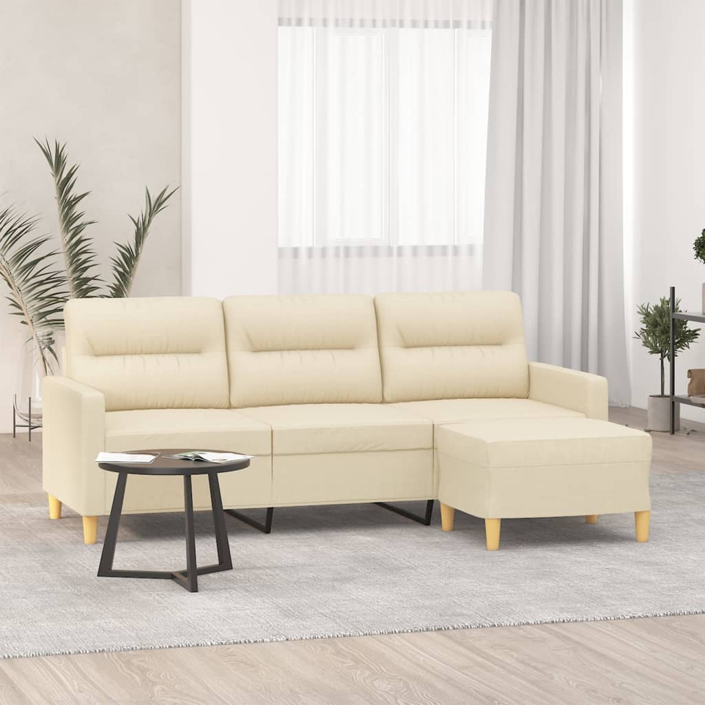 3-Sitzer-Sofa Mit Hocker 180 Cm Stoff -  - Konfigurierbare Farben!!!
