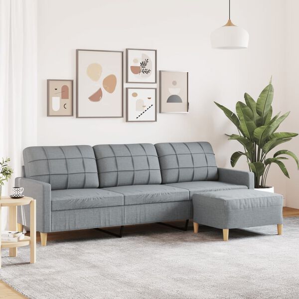 3-Sitzer-Sofa Mit Hocker Stoff - Konfigurierbare Farben!!!