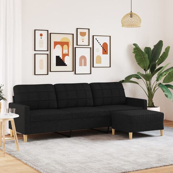 3-Sitzer-Sofa Mit Hocker Stoff - Konfigurierbare Farben!!!