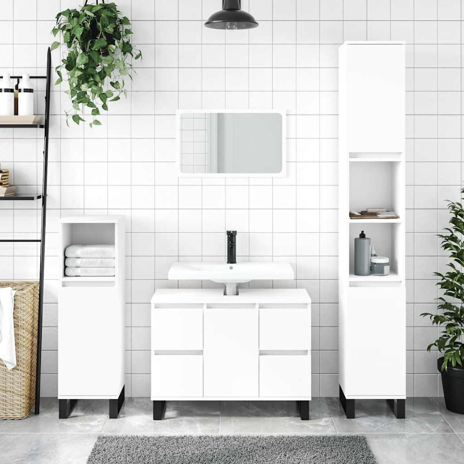 Waschbeckenunterschrank Artisan-Eiche 80X33X60 Cm Holzwerkstoff