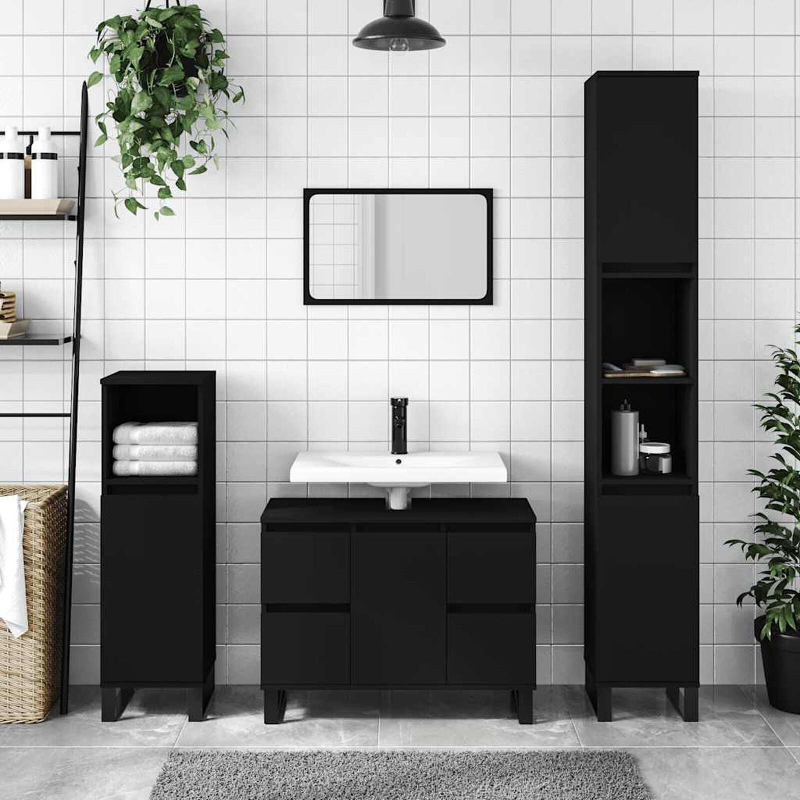 Waschbeckenunterschrank Artisan-Eiche 80X33X60 Cm Holzwerkstoff