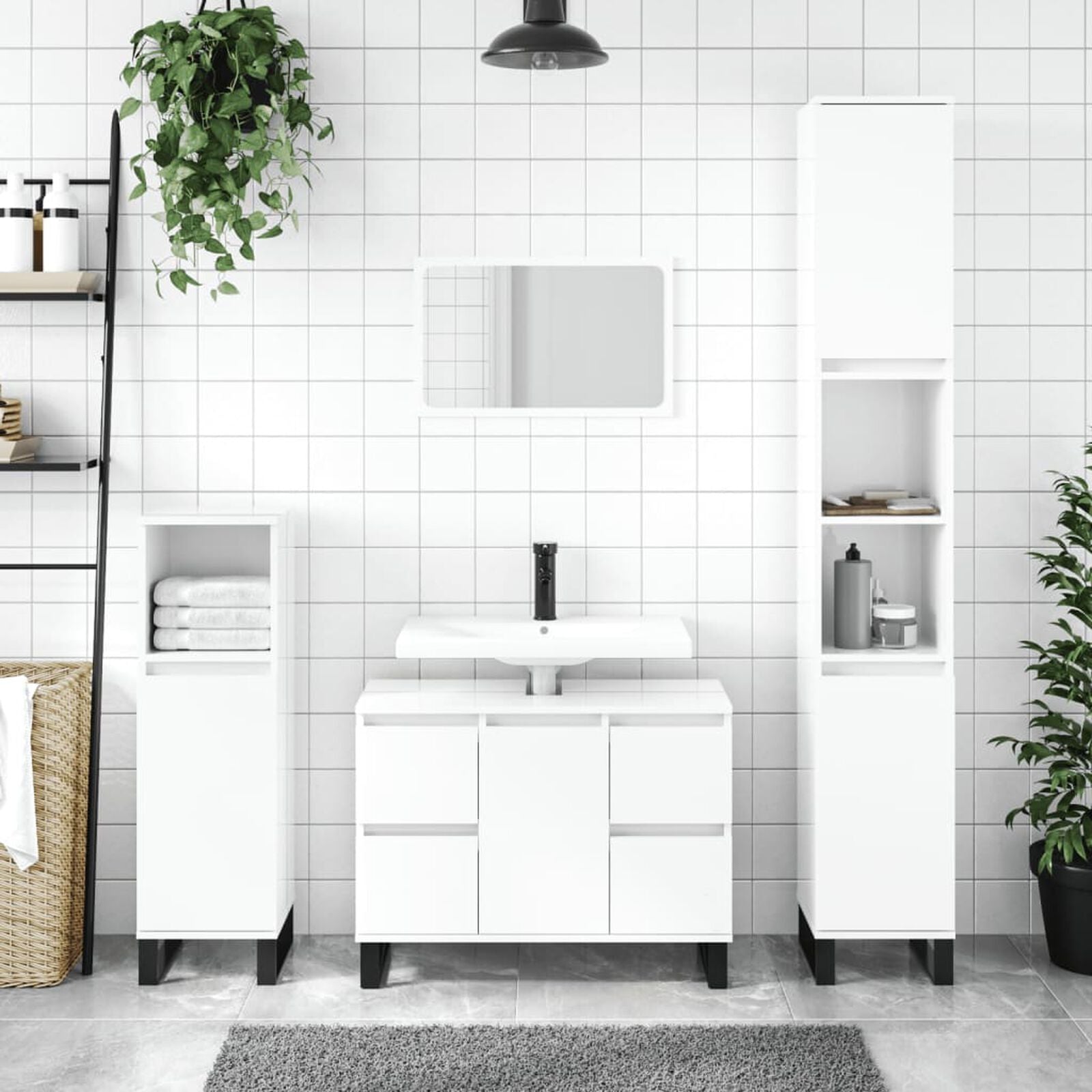 Waschbeckenunterschrank Artisan-Eiche 80X33X60 Cm Holzwerkstoff