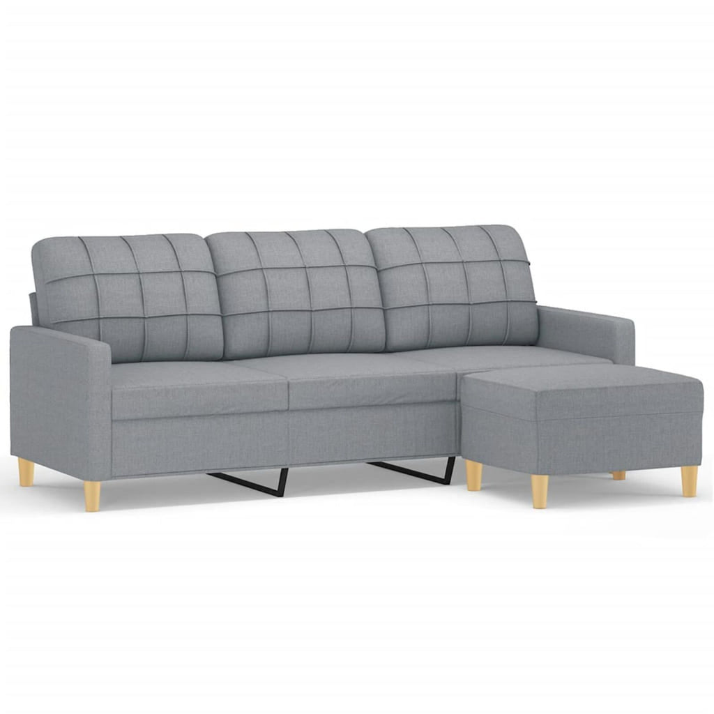 3-Sitzer-Sofa Mit Hocker Stoff - Konfigurierbare Farben!!!