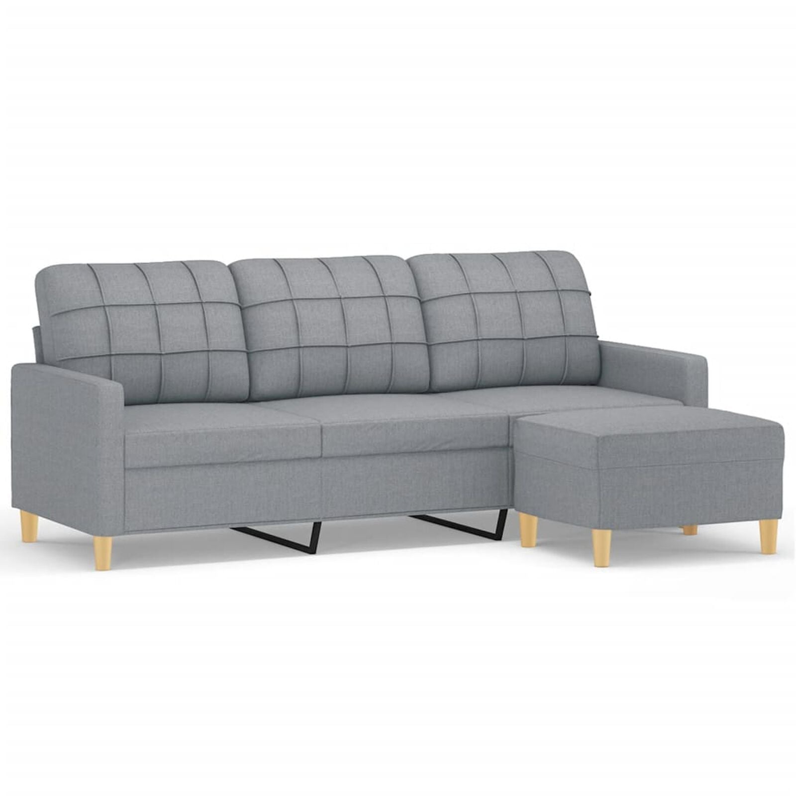 3-Sitzer-Sofa Mit Hocker Stoff - Konfigurierbare Farben!!!