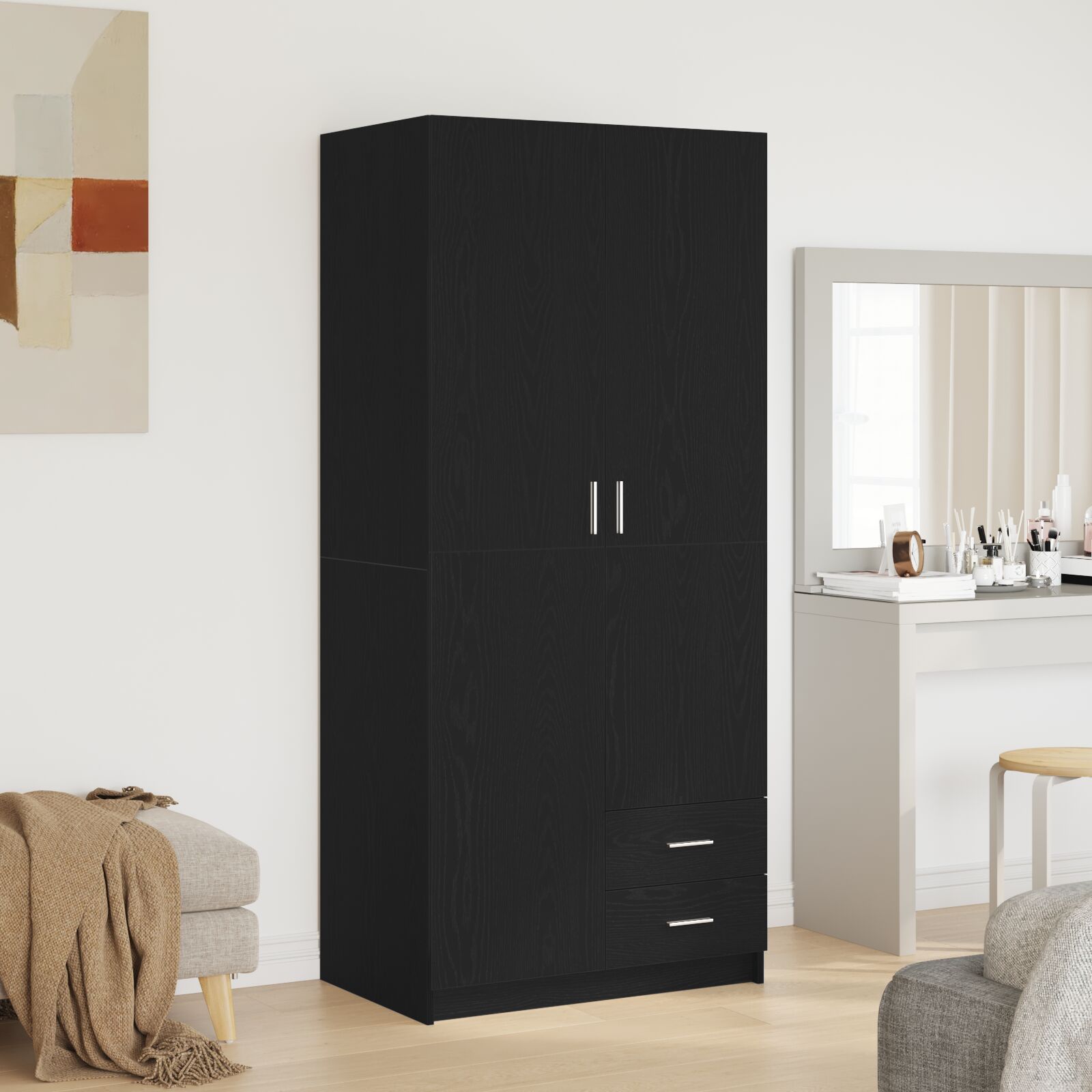 Kleiderschrank 80X52X180 cm Holzwerkstoff - Konfigurierbare Farben