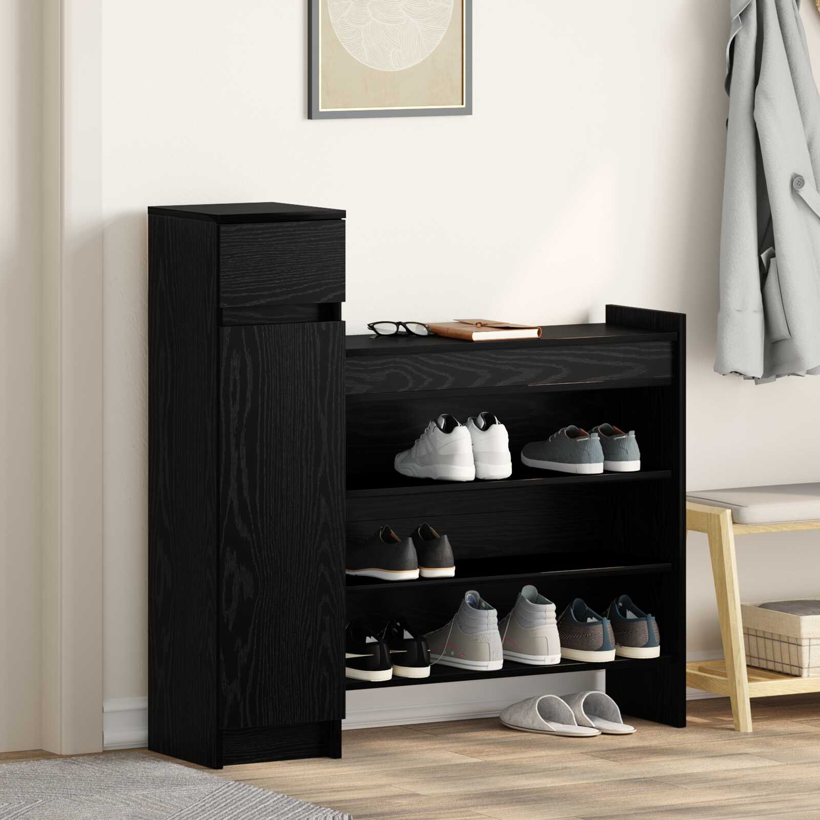 Schuhschrank 100,5X28X100 cm Holzwerkstoff - Konfigurierbare Farben