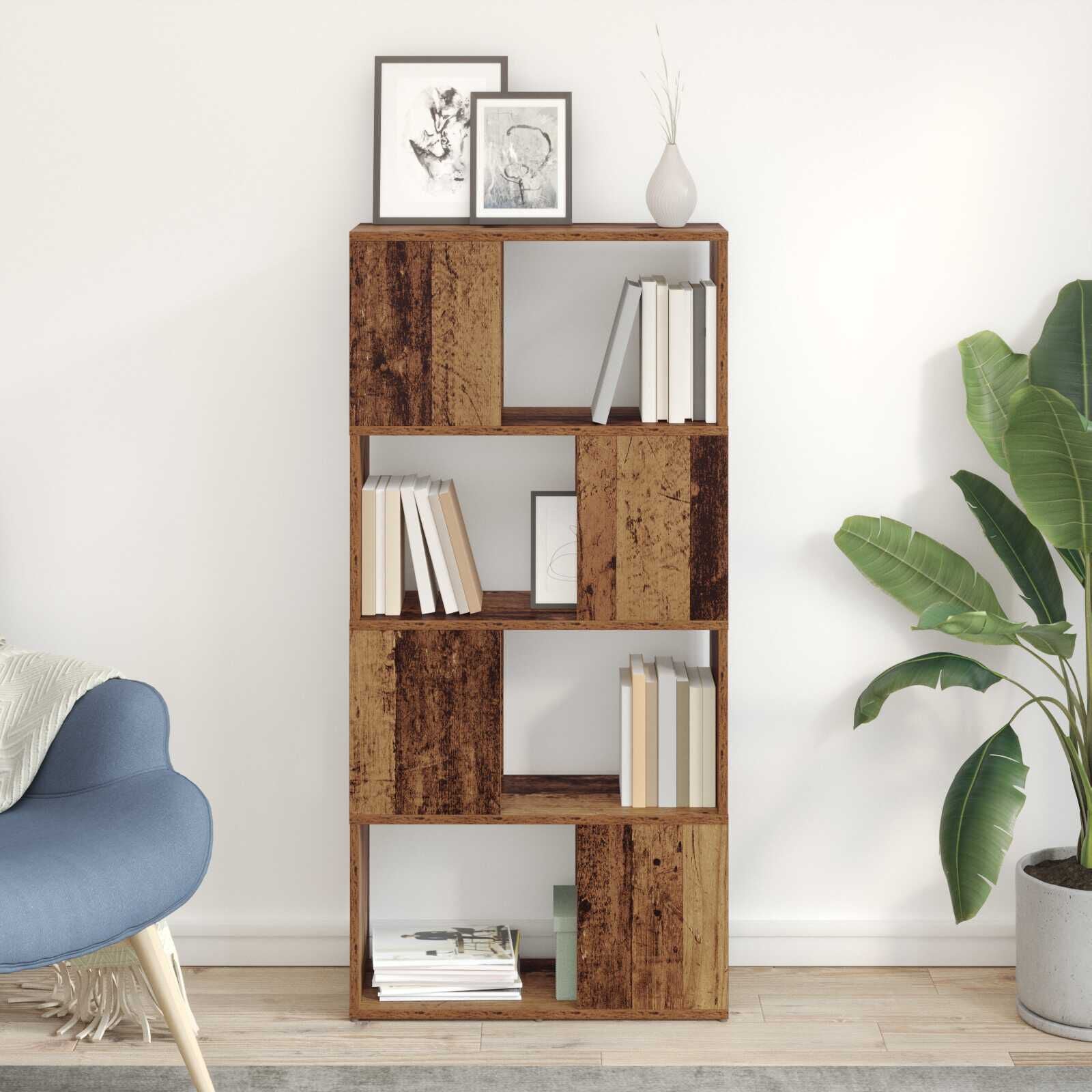 Regal, Bücherständer Holzwerkstoff Altes Holz - Konfigurierbare Größen!!!