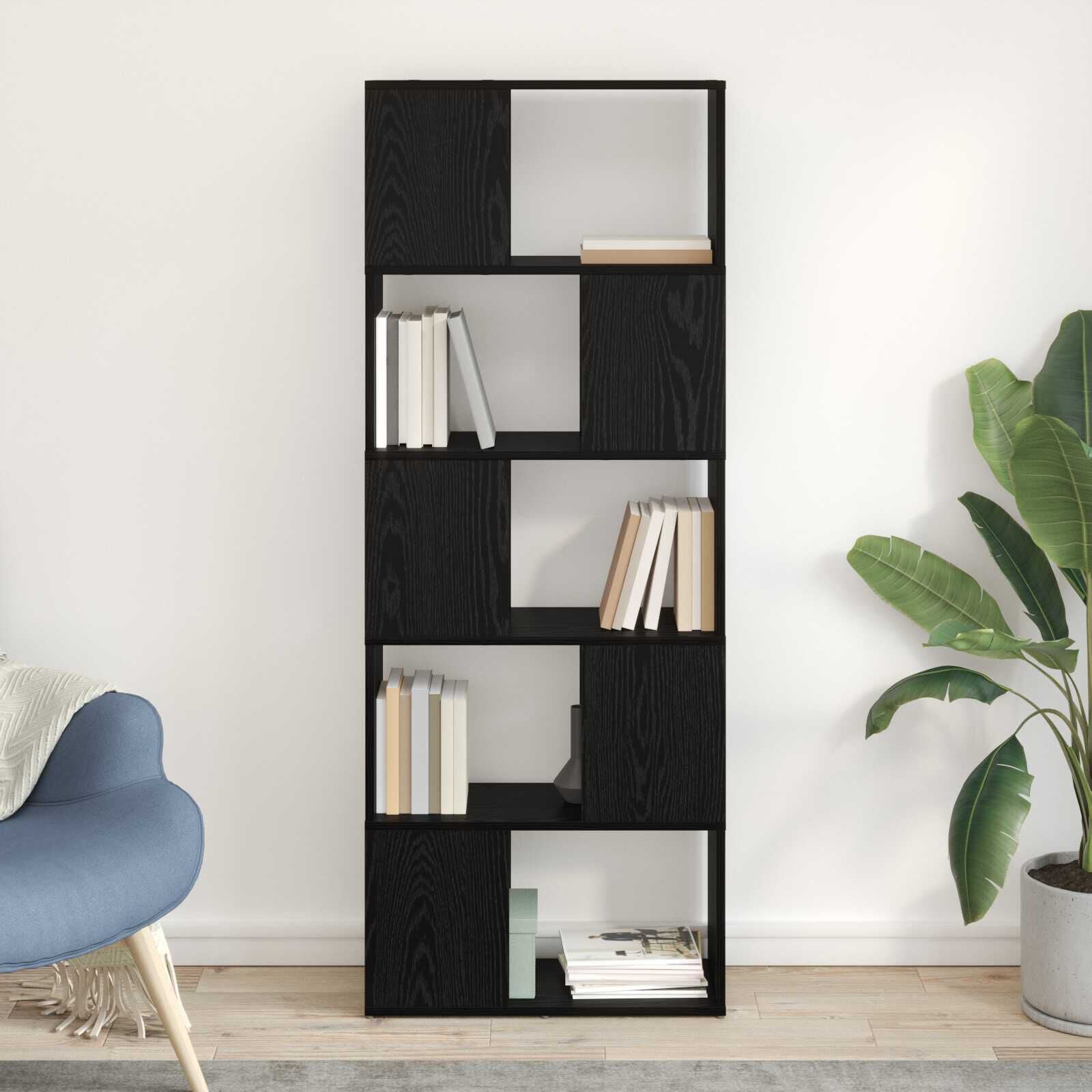 Regal, Bücherständer Schwarze Eiche Holzwerkstoff Schwarz Eiche - Konfigurierbare Größen!!!
