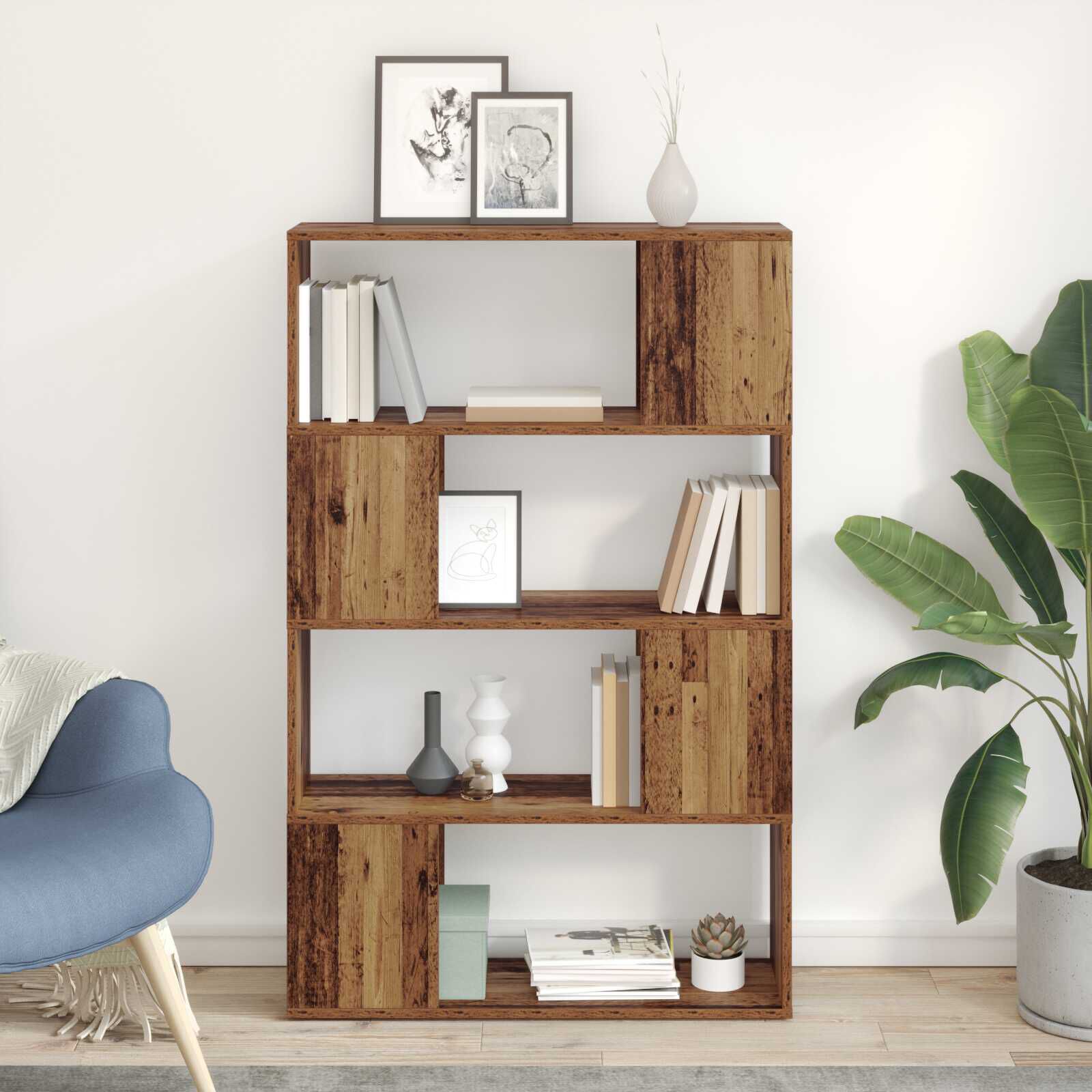 Regal, Bücherständer Holzwerkstoff Altes Holz - Konfigurierbare Größen!!!