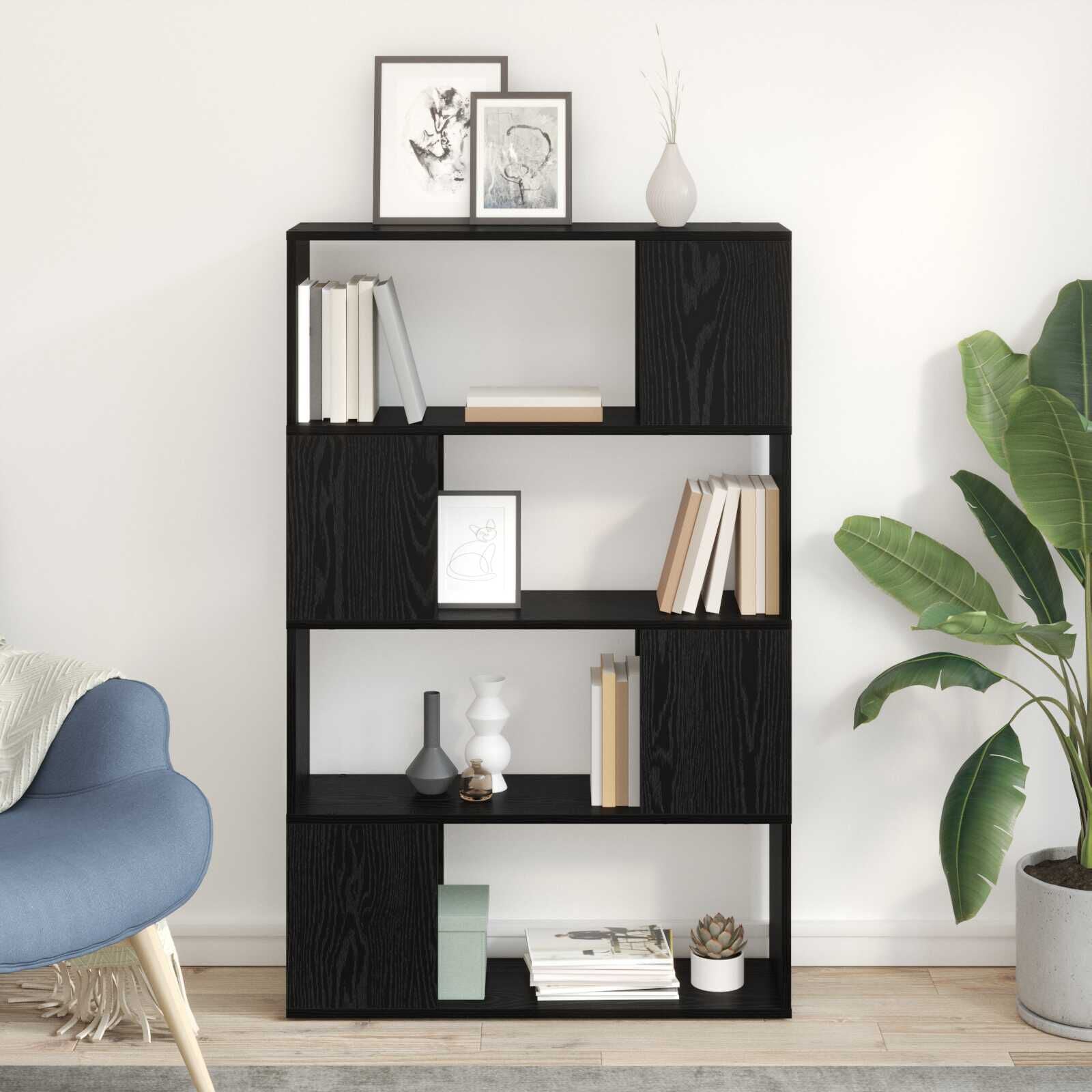 Regal, Bücherständer Schwarze Eiche Holzwerkstoff Schwarz Eiche - Konfigurierbare Größen!!!