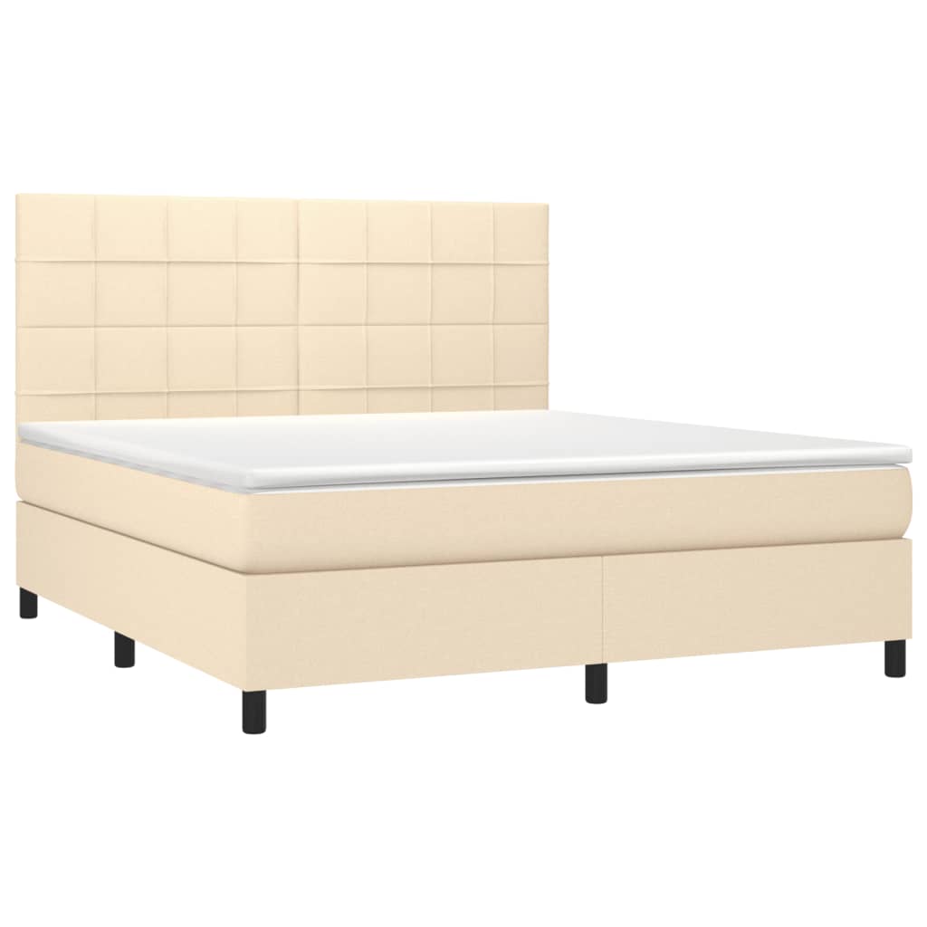 Konfigurierbares Boxspringbett – Creme – Inkl. Matratze
