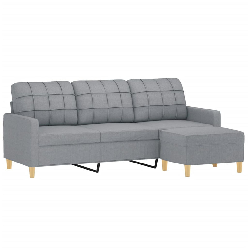 3-Sitzer-Sofa Mit Hocker Stoff - Konfigurierbare Farben!!!