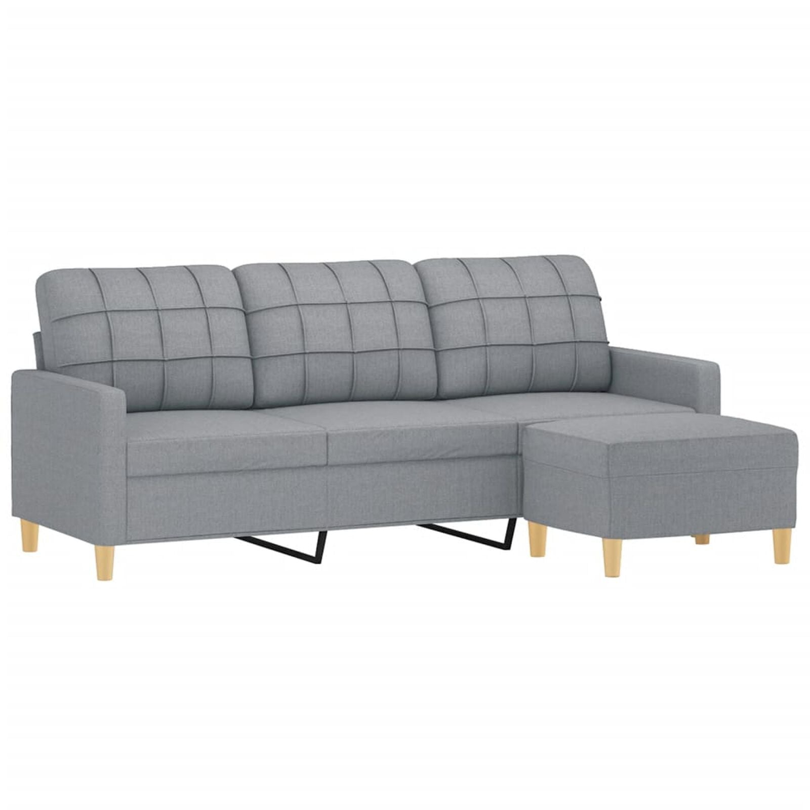 3-Sitzer-Sofa Mit Hocker Stoff - Konfigurierbare Farben!!!