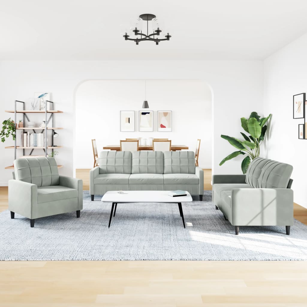 4-Tlg. Sofagarnitur Mit Kissen Und Nackenrollen Samt – Konfigurierbar!!!