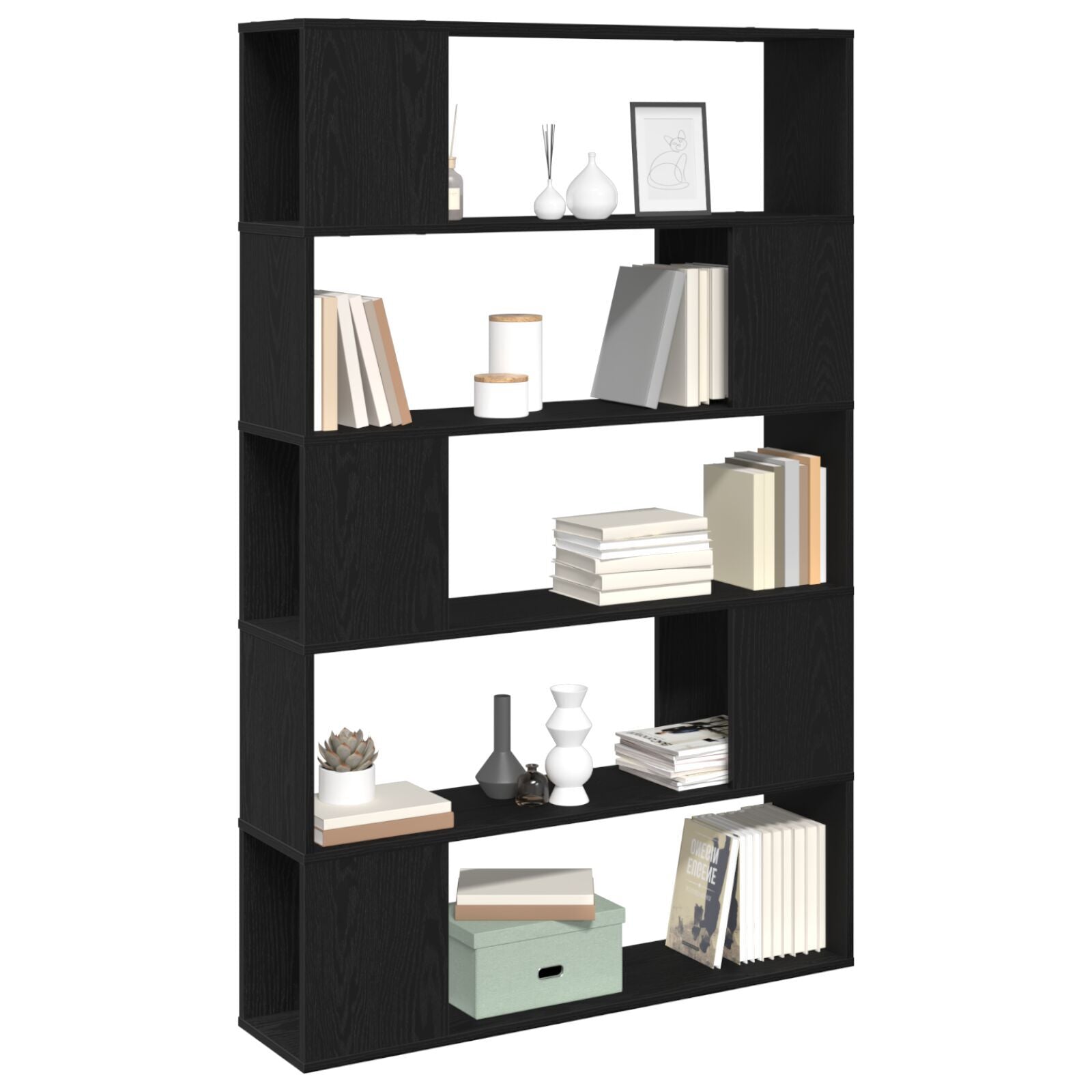 Regal, Bücherständer Schwarze Eiche Holzwerkstoff Schwarz Eiche - Konfigurierbare Größen!!!