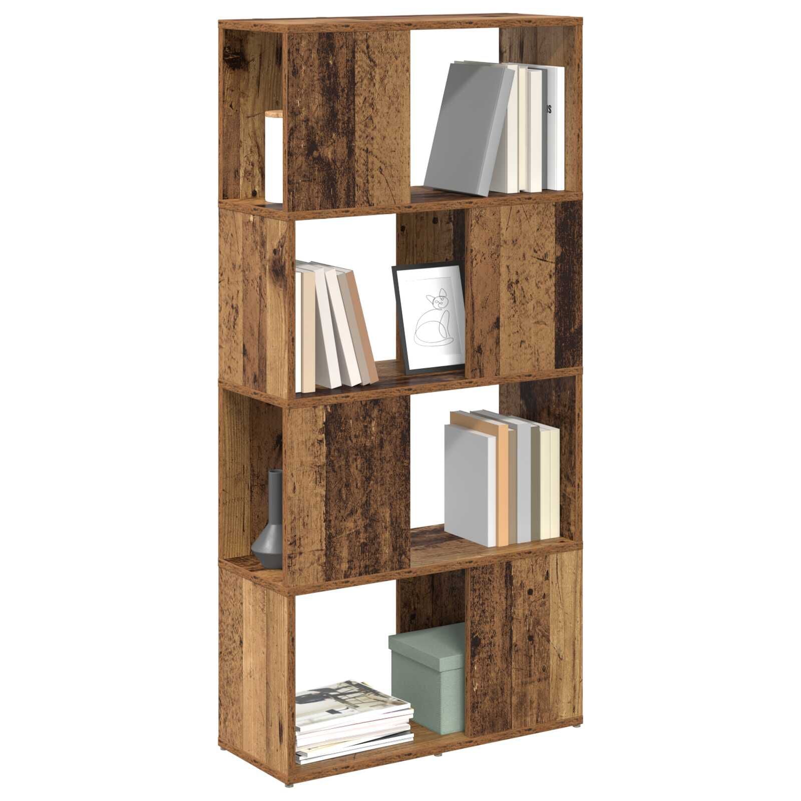 Regal, Bücherständer Holzwerkstoff Altes Holz - Konfigurierbare Größen!!!