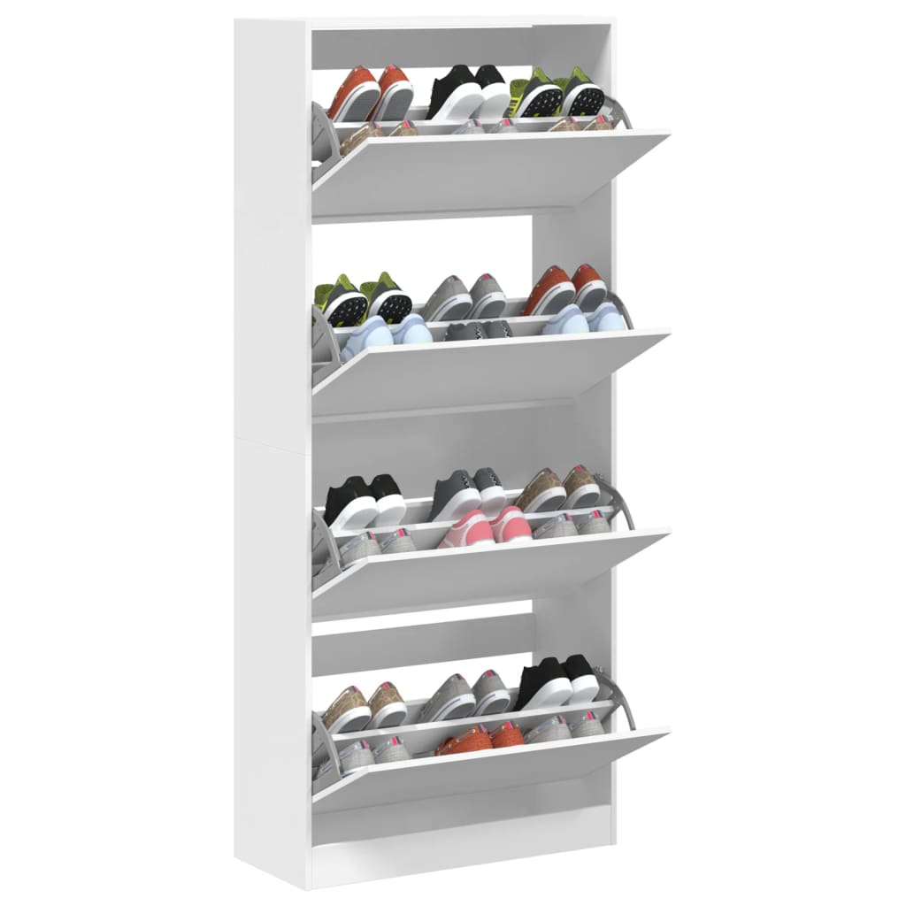 Schuhschrank Holzwerkstoff Weiß - Konfigurierbare Größen