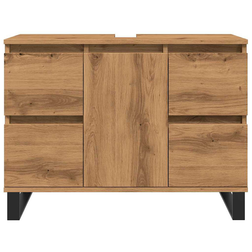 Waschbeckenunterschrank Artisan-Eiche 80X33X60 Cm Holzwerkstoff