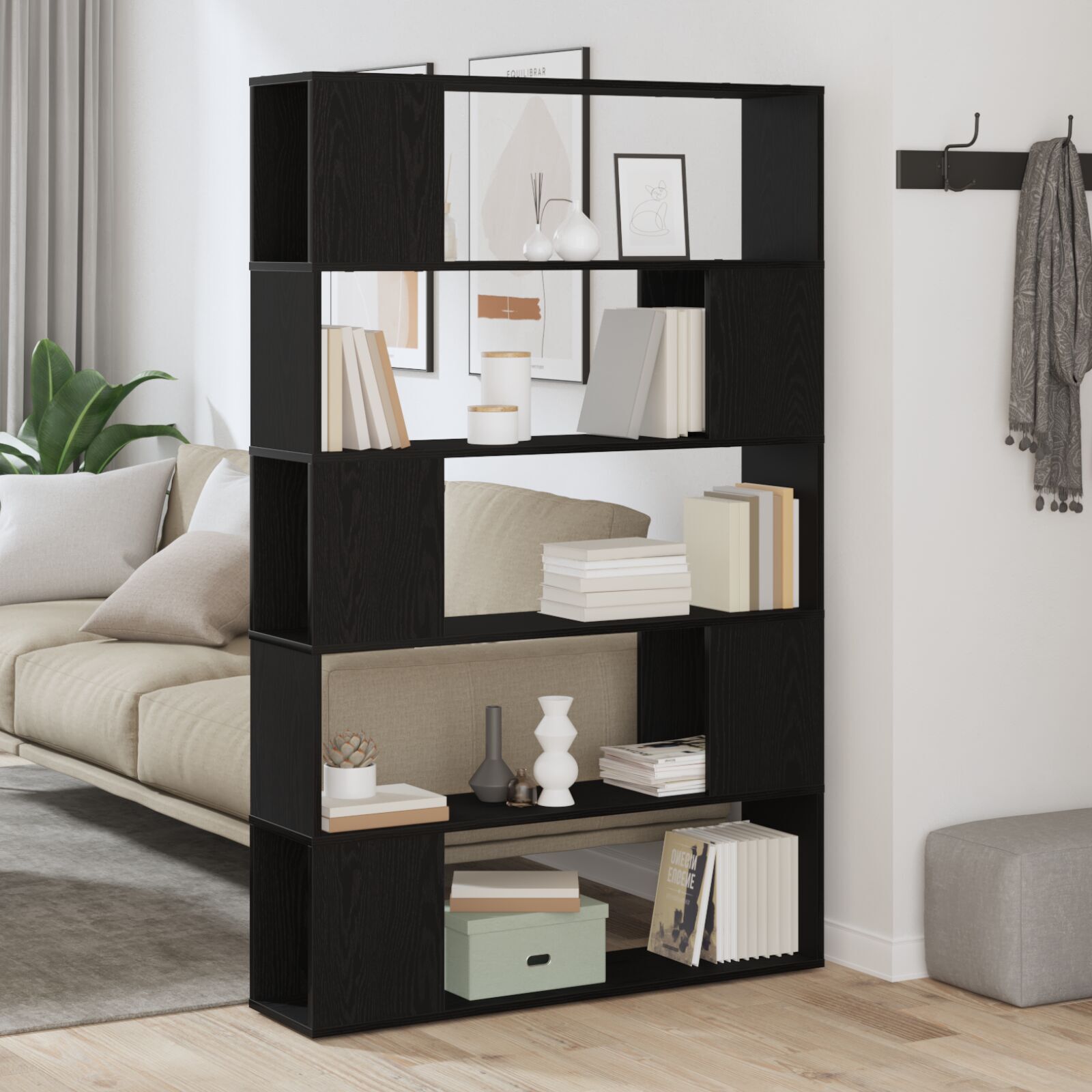 Regal, Bücherständer Schwarze Eiche Holzwerkstoff Schwarz Eiche - Konfigurierbare Größen!!!